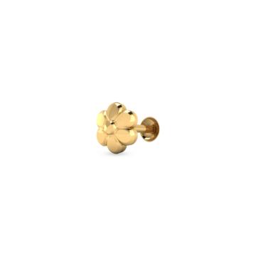 Appealing Mini Floral Gold Nosepin