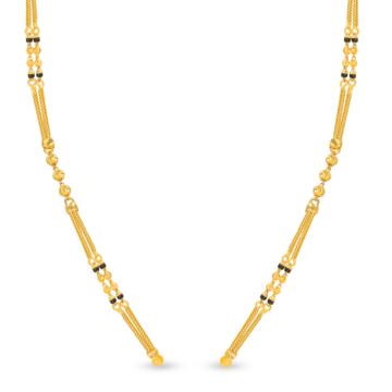 Amiable Black Beaded Gold Mangalsutra
