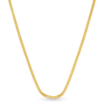 Glitzy Triple Layer Box Pattern Gold Chain