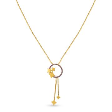 Refulgent Circle Gold Necklace