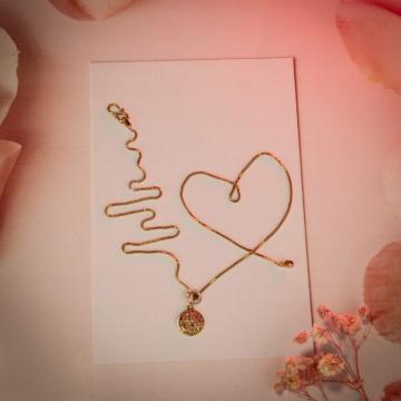 Gleaming Circle Gold Necklace - Valentine Collection