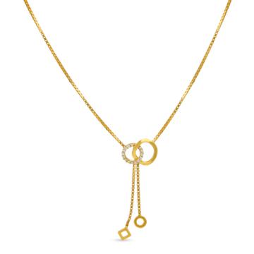 Exuberant Geometric Pattern Gold Necklace