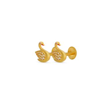 Pristine Duck Gold Earrings