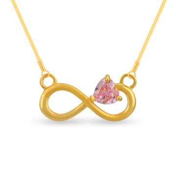 Sparkle Infinity Heart Gold Pendant