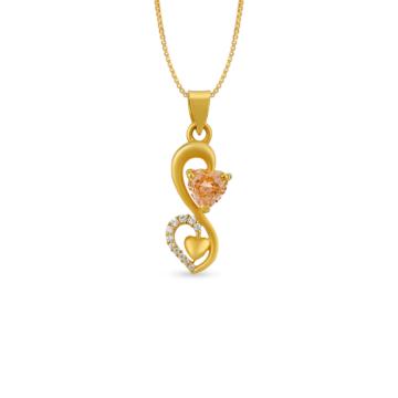 Entwined Heartin Gold Pendant