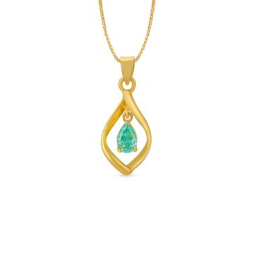 Whimsical Dangling Drop Gold Pendant