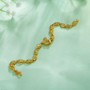 Dazzling Peacock Gold Bracelet