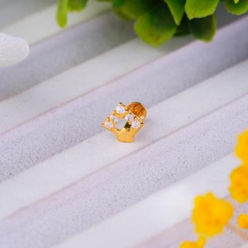 Shimmering Mini Heart Gold Nosepin