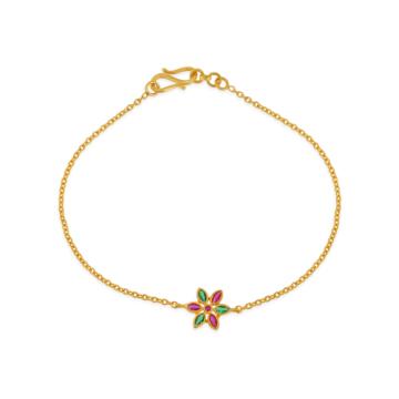Dazzling Floral Gold Bracelet