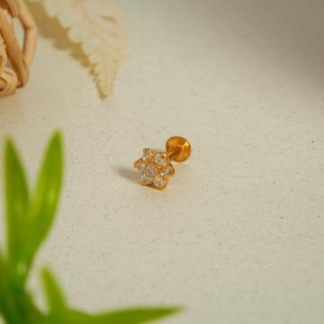 Alluring Floral Gold Nosepin