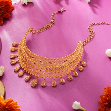 Sparkling Floral Gold Necklace