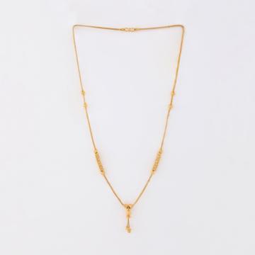 Radiant Hanging Beads Gold Necklace