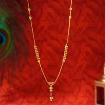 Radiant Hanging Beads Gold Necklace