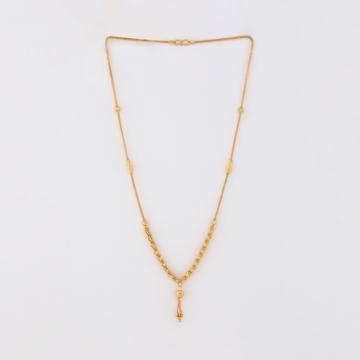 Cylindrical Harmony Gold Hanging Necklace