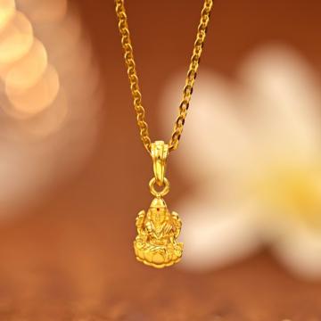 Divine Goddess Lakshmi Gold Pendant
