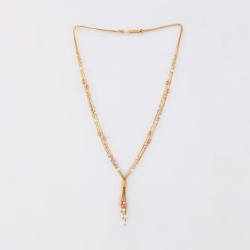 Pastel Elegance Bead Gold Necklace
