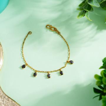Midnight Charm Gold Bracelet