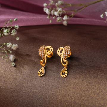 Elegant Sweet Heart Gold Earrings - Valentine Collection
