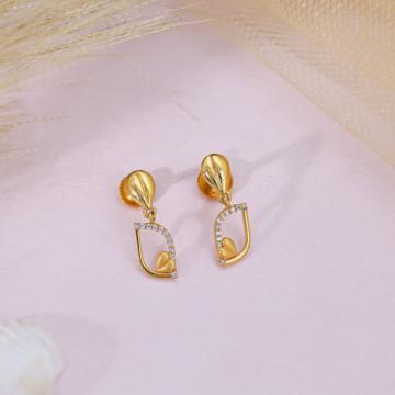 Hearted Mango Gold Earrings