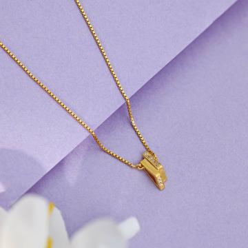 Minimalist Geo-Radiance Gold Necklace