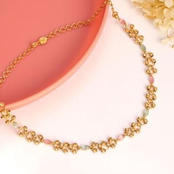 Sumptuous Beaded Pattern Gold Bracelet