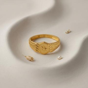 Luminous Emblem Gold Ring