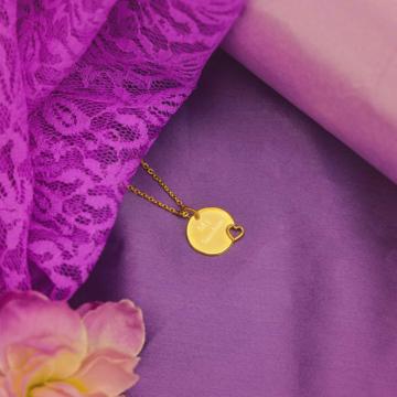 Classy Mystic Heart Engraveable Gold Pendant