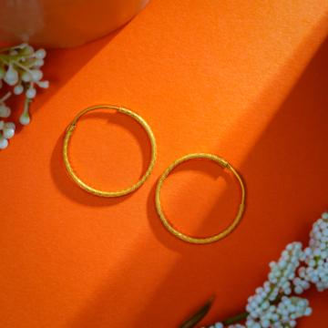 Chic Textured Gold Hoop Earrings