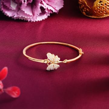 Delicate Stones Butterfly Gold Bracelet