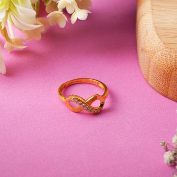 Adorned Infinity Gold Ring