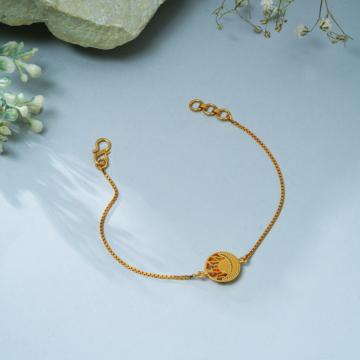 Dazzling Fancy Circle Gold Bracelet