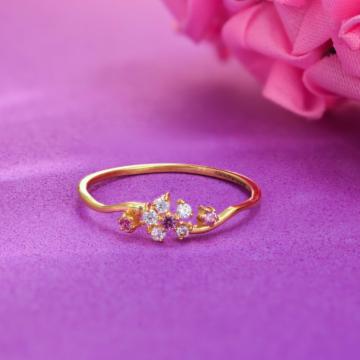 Pink & White Harmony Gold Ring