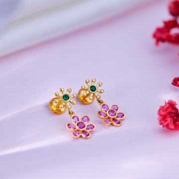 Radiant Star Gold Drop Earrings