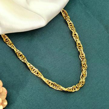Elegant Spiral-Pattern Gold Chain