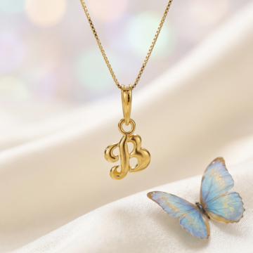 Luxurious Gold Monogram B Pendant