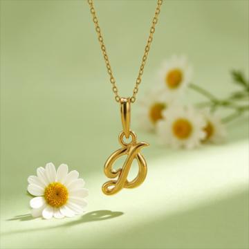 Sovereign Gold Initial D Pendant