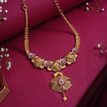 Gorgeous Ball Beads Floral Gold Necklaces