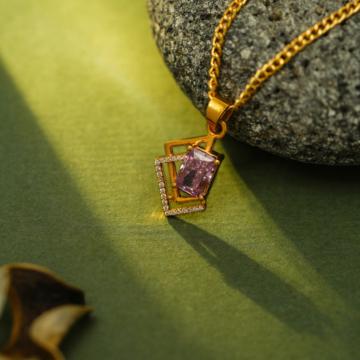 Sparkle Sleek Gold Pendant