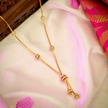 Attractive Multi Stone Gold Necklace