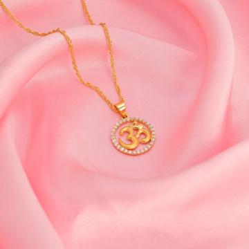 Sacred Sparkle Om Gold Pendant