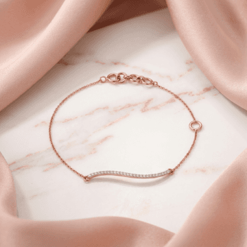 Radiant Rose Gold Diamond Accent Bracelet