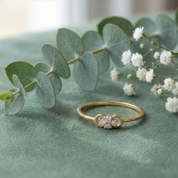 Timeless 14KT Gold Infinity Diamond Ring