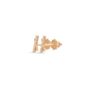Geometric X Radiance Rose Gold Diamond Earrings