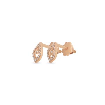 Drop of Light Rose Gold Diamond Earrings