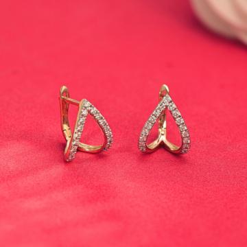 Delicate Curve Accent Diamond Earrings