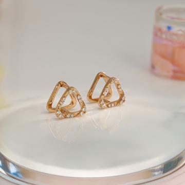 Aureate Triangle Diamond Earrings