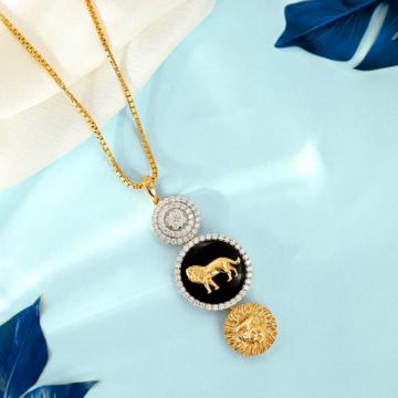 Lion Splendor Gold Pendant - Majesty of the Wild
