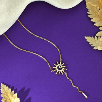 Cosmic Sun Halo Diamond Necklace