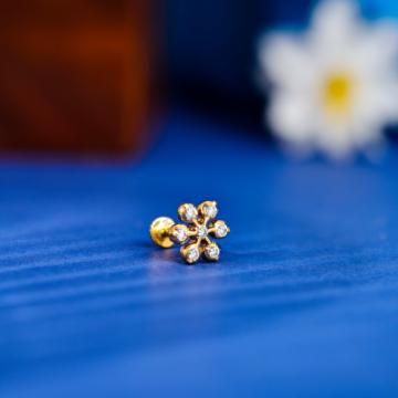 Minimalist Floral Diamond Nosepin