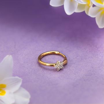 Delicate Floral Sparkle Diamond Nose Pin